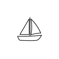 Simple Sailing: A minimalist illustration of a sailboat, conveying a sense of tranquility and adventure on the water.