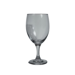 Clear Glass Wine Goblet - Stemware, Drinkware, Crystal isolated on transparent background