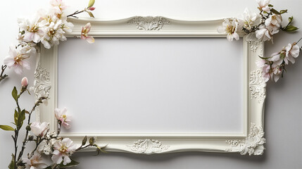 frame with flowers
