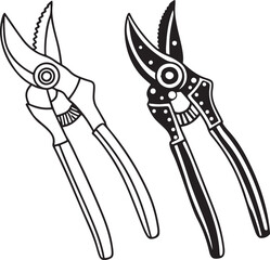 Pruners Rustic Tool for Gardening