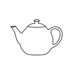 A Teatime Delight: Simple and elegant, a minimalist line drawing captures the classic form of a teapot, perfect for tea lovers.