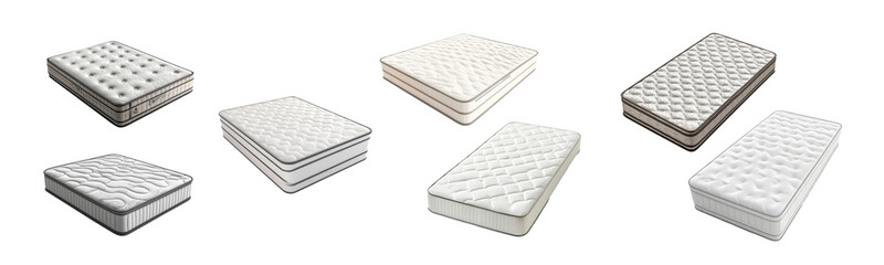 Various Mattress Types Displayed for Bedroom Comfort and Style