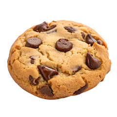 Chocolate and almond cookies isolated on white background Generated by Ai.