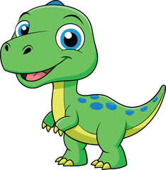 Fototapeta premium baby dinosaur, expressive eyes and playful demeanor.