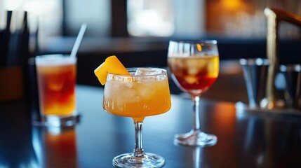 Alcohol consumption at a jazz bar with cocktails and live music. Featuring entertainment and sophistication