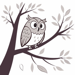 owl on branch