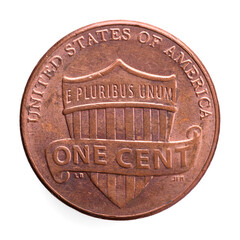 Wertseite einer neuen amerikanischen one cent M&uuml;nze mit dem Pr&auml;gedatum 2011
