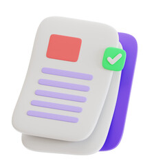 approve 3D Illustration