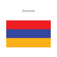 Armenia flag. Vector illustration of the national flag