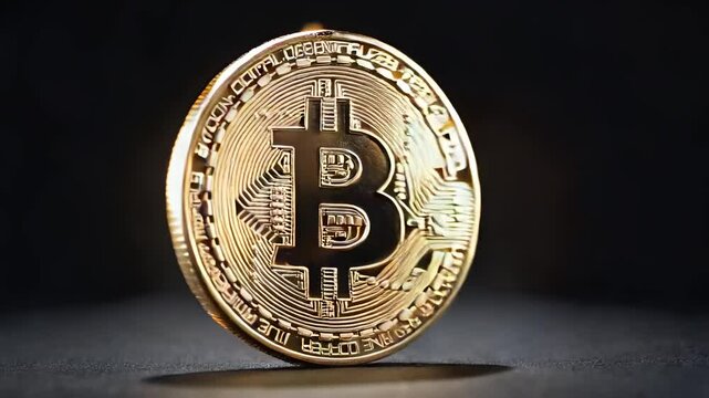 A video of the coin spinning slowly in place