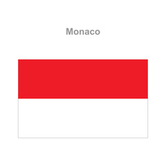 Monaco flag. Vector illustration of the national flag