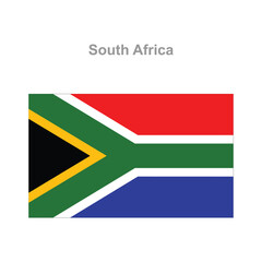 South Africa flag. Vector illustration of the national flag