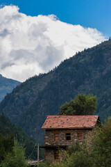 mountain hut in the sichuan