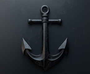 anchor on a black background