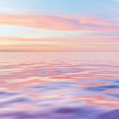 Obraz premium Serene ocean at sunset with pastel sky