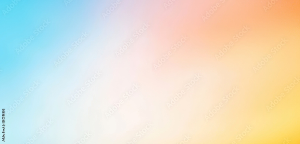 Canvas Prints gradient background with smooth blending of blue, orange, and yellow tones