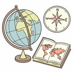 compass and globe