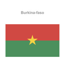 Burkina faso flag. Vector illustration of the national flag
