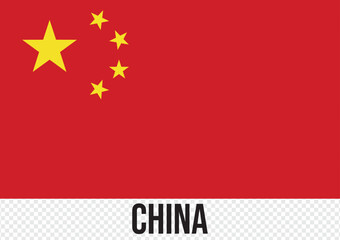China flag, official colors and proportion correctly. National China flag. Vector illustration. National flag of China with official colors