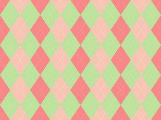 Delightful pastel argyle pattern in coral, mint, and blush.  Perfect for backgrounds, textiles, websites, or branding.  A timeless and cheerful design, conveying elegance and playfulness.