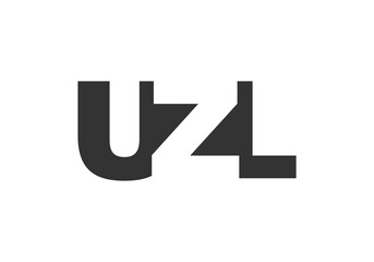UZL logo design. Initial letter U Z L bold font style for tech startups, consulting, corporate branding. Creative company name, headlines typography identity, trendy logotype.