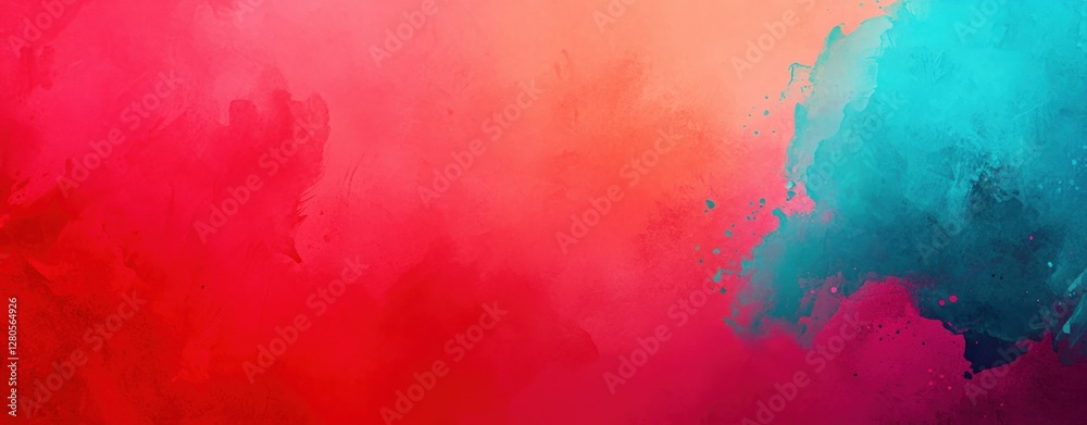 Poster vibrant abstract background with gradient colors of red and blue