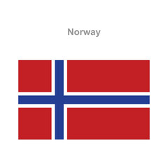 Fototapeta premium Norway flag. Vector illustration of the national flag