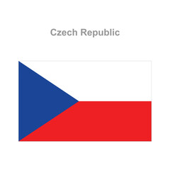 Czech Republic flag. Vector illustration of the national flag