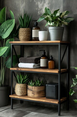 Modern stylish shelf unit