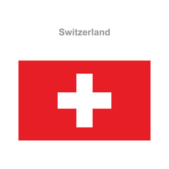 Switzerland flag. Vector illustration of the national flag