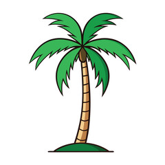Obraz premium palm tree vector on white background