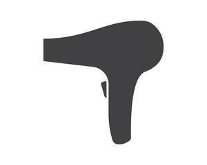 Hair dryer Line Icon vector fashion hairdryer of hairdresser to blow-dry and electric hair-dryer blower illustration. Barber styling appliance. Silhouette hair dryer black color.