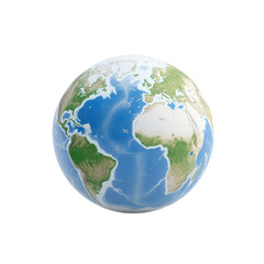 Simplistic Design of a Globe on a Solid Black Background Highlighting Planetary Features and Earth’s Shape
