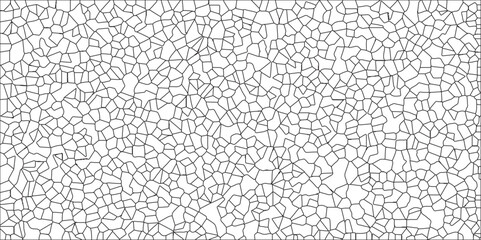 Seamless pattern with  shapes vector Vintage Illustration. white and black broken wall paper in decoration.White abstract voronoi diagram retro tiles pattern broken glass geometric shapes crystalize q