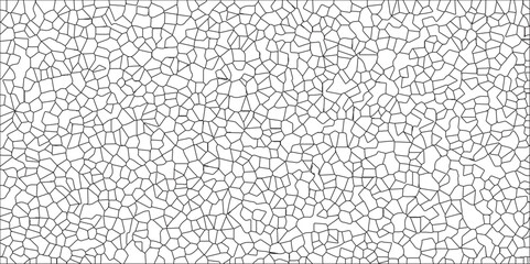 Seamless pattern with  shapes vector Vintage Illustration. white and black broken wall paper in decoration.White abstract voronoi diagram retro tiles pattern broken glass geometric shapes crystalize q