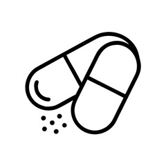 Capsule Tablet vector on white