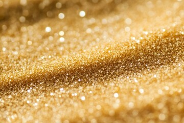 Close-up of sunlit sand dunes with soft shadows. AI image