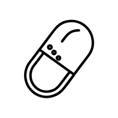 Capsule Tablet vector on white