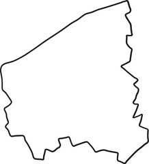 Flandre Occidentale Contour Région Province Belgique Vector