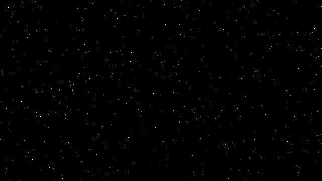 Stars to empty space. zoomed out into empty void of dark space.