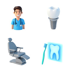 dentist with dental tools