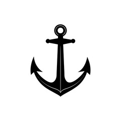Anchor silhouette vector illustration