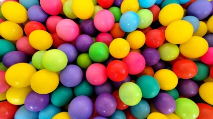 Bright colorful plastic balls HD wallpaper