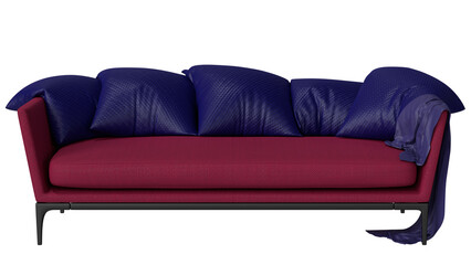 Fototapeta premium Maroon and blue sofa