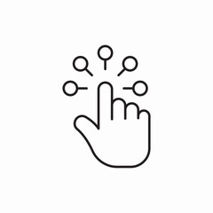 interactive touch point system icon vector sign