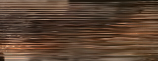 Ribbed gold glass background. Realistic  image of abstract brown glossy surface with horizontal stripes