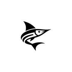 swordfish animal minimalism logo vector illustration template design