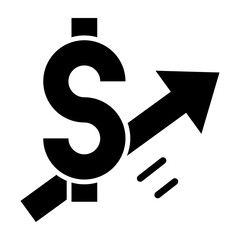Profit Vector Glyph Icon Design