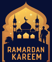 Ramadaan Kareem Mosque Silhouette
