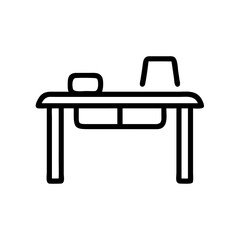 wooden table isolated on white